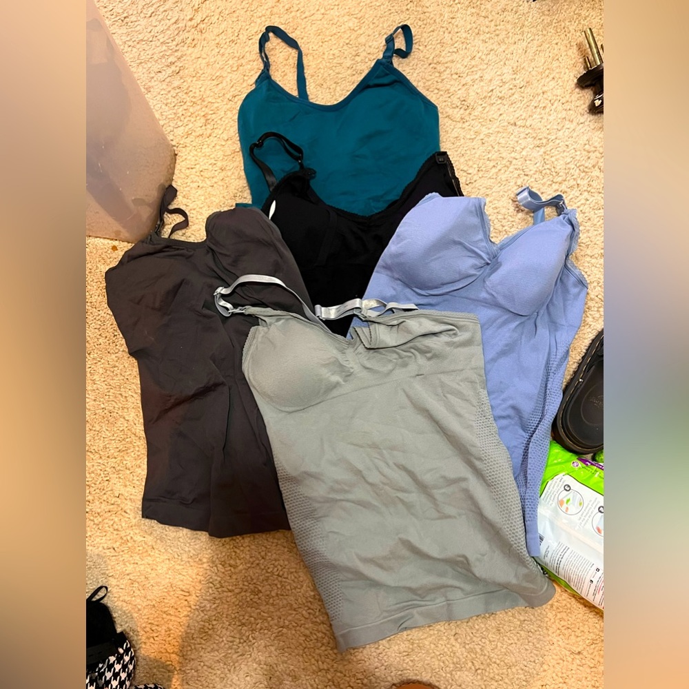5 size L nursing camis